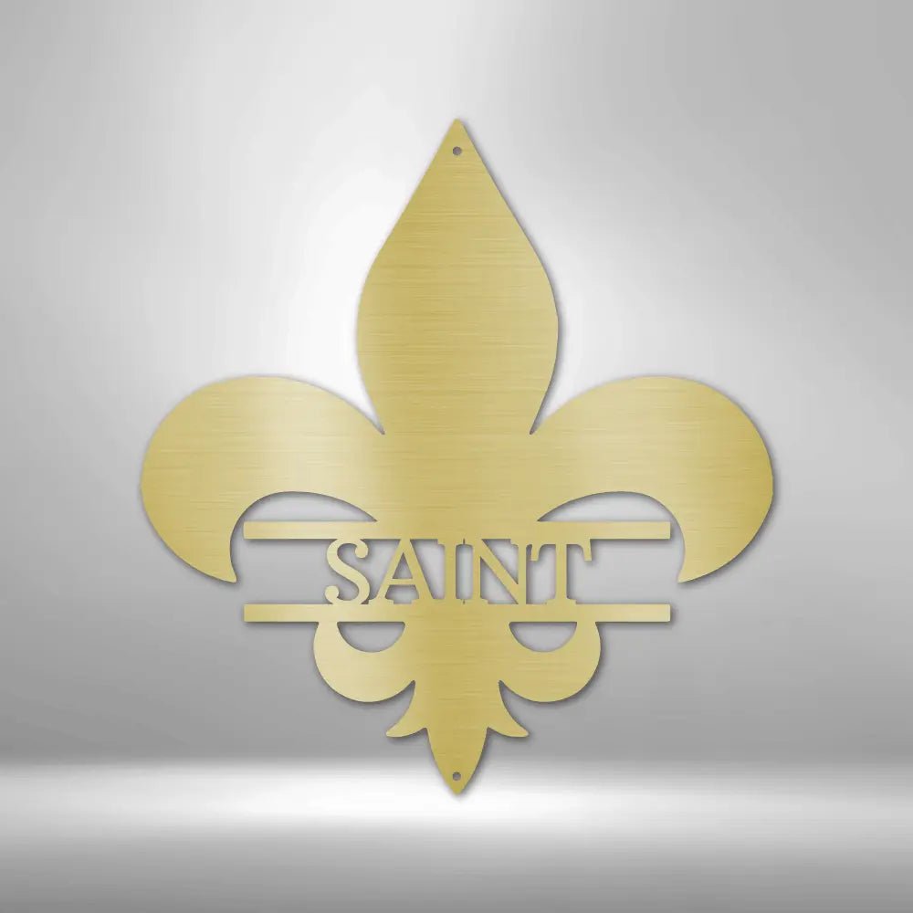 Classic Fleur De Lis Monogram - Steel Sign - USA Metal Signs