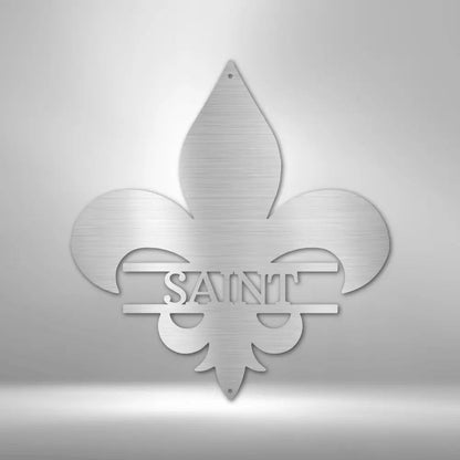 Classic Fleur De Lis Monogram - Steel Sign - USA Metal Signs