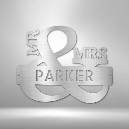 Couples Monogram - Steel Sign - USA Metal Signs