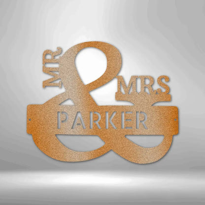 Couples Monogram - Steel Sign - USA Metal Signs