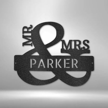 Couples Monogram - Steel Sign - USA Metal Signs