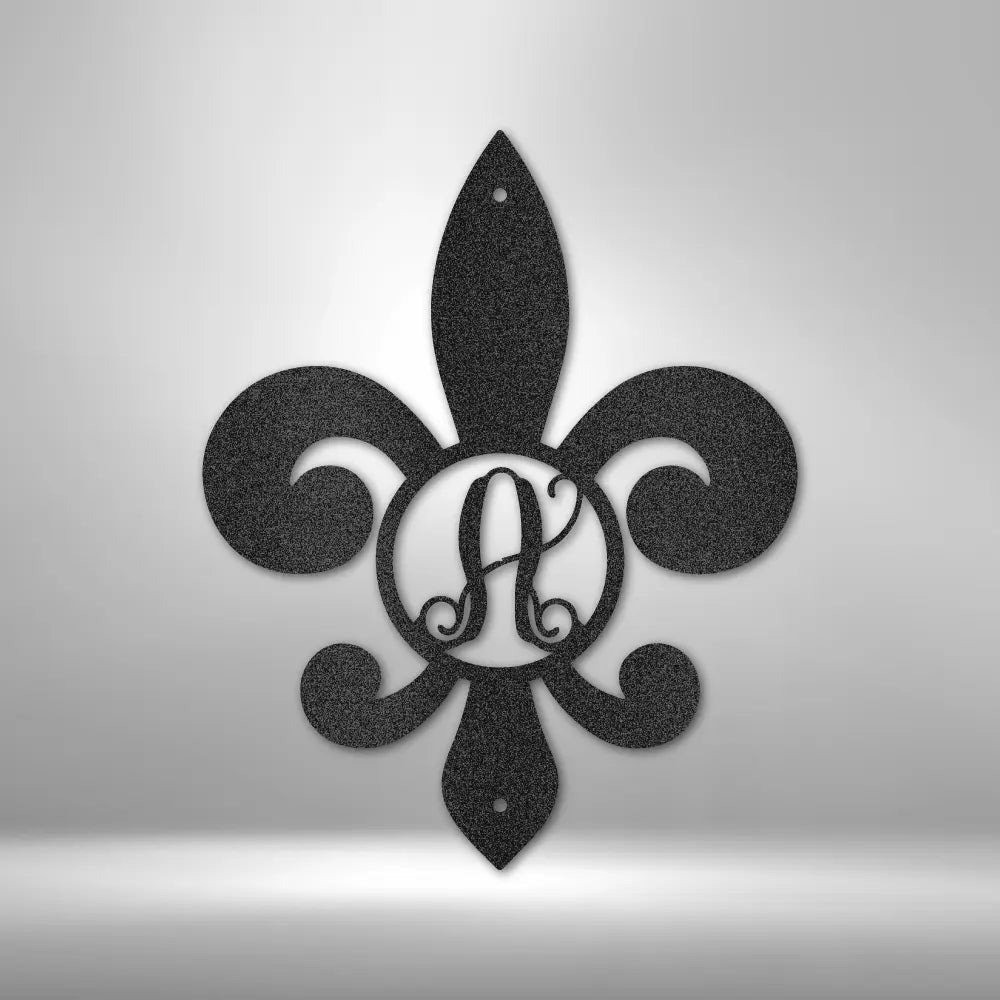 Fleur De Lis Initial - Steel Sign - USA Metal Signs