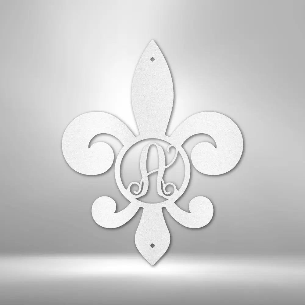 Fleur De Lis Initial - Steel Sign - USA Metal Signs