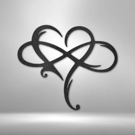 Infinity and Heart Sign - USA Metal Signs