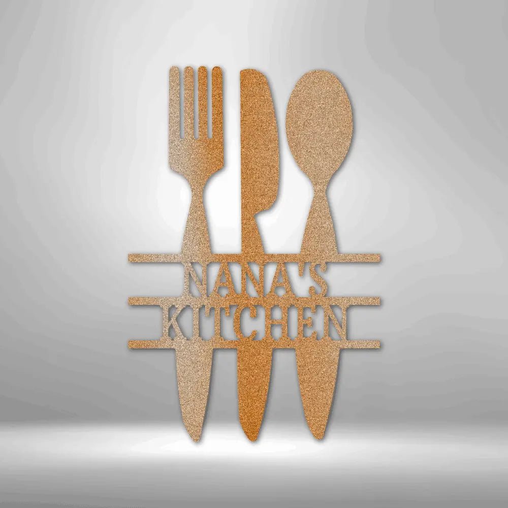 Kitchen Utensil Monogram - Steel Sign - USA Metal Signs