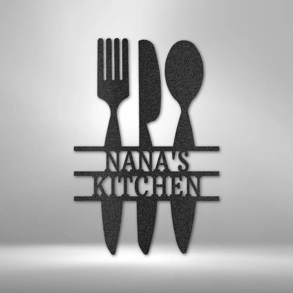 Kitchen Utensil Monogram - Steel Sign - USA Metal Signs