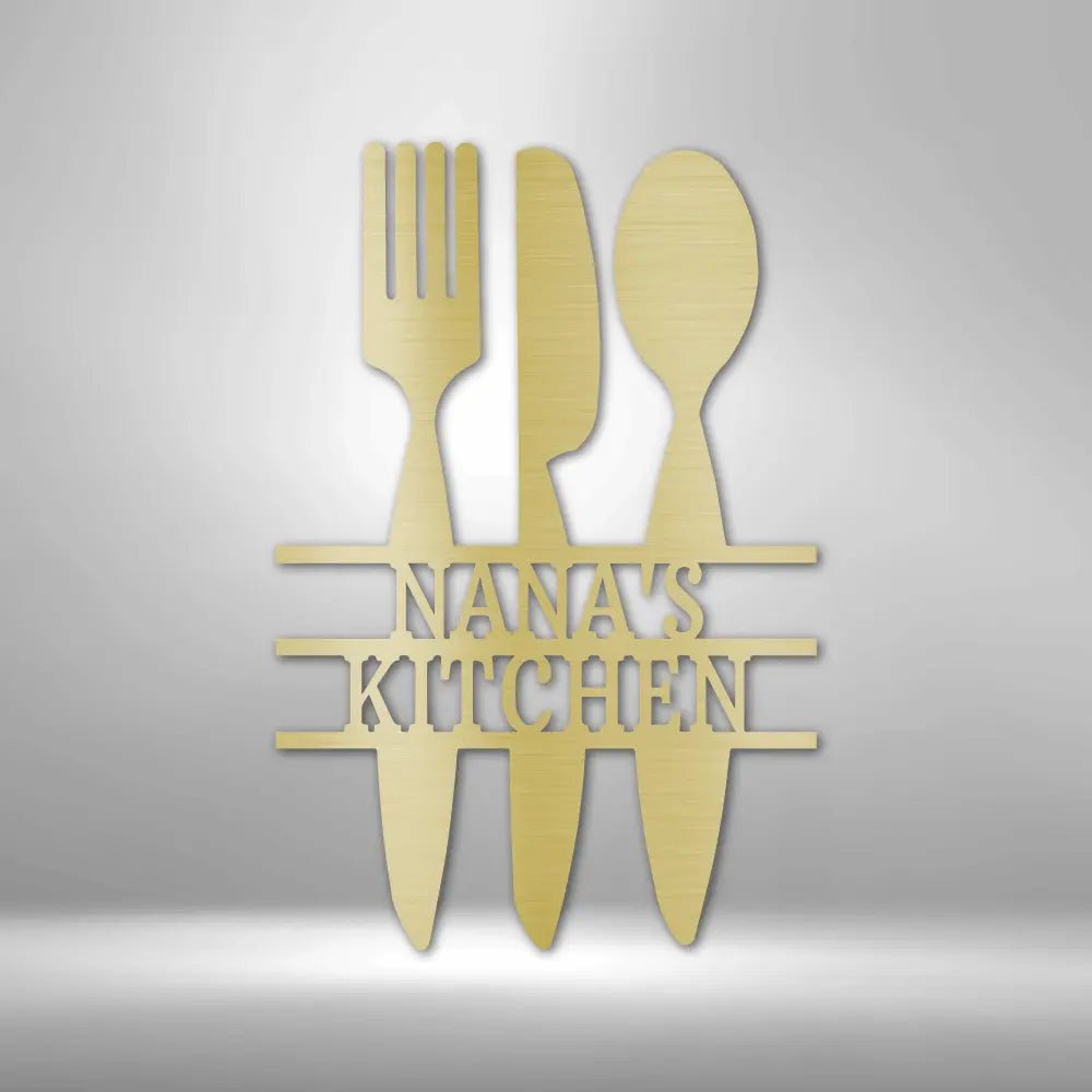Kitchen Utensil Monogram - Steel Sign - USA Metal Signs