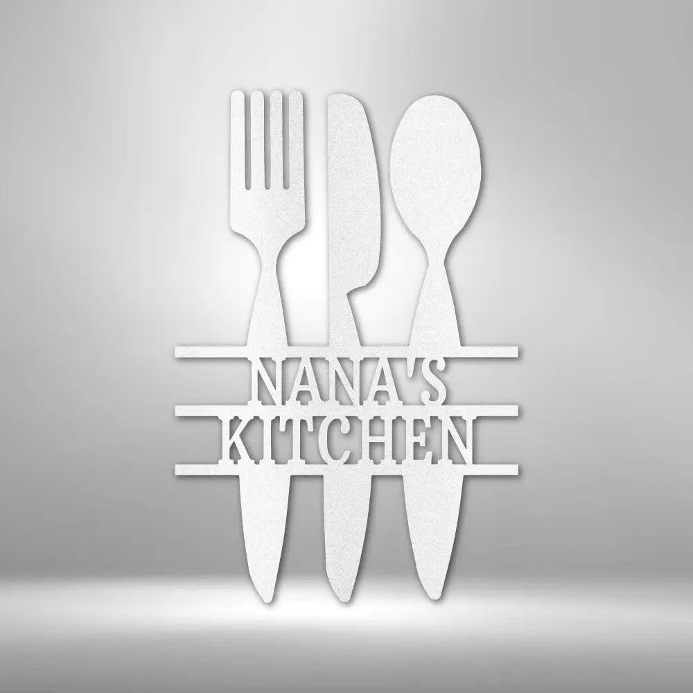 Kitchen Utensil Monogram - Steel Sign - USA Metal Signs
