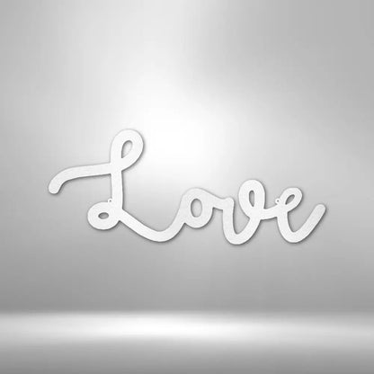 Love Script - Steel Sign - USA Metal Signs