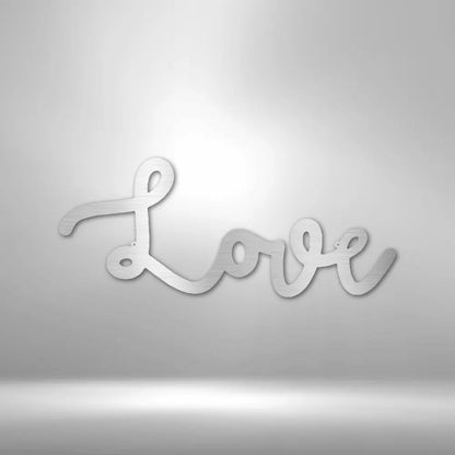 Love Script - Steel Sign - USA Metal Signs