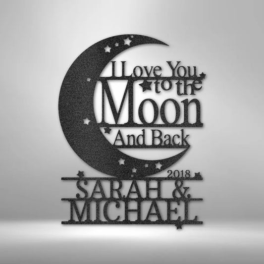 Moon and Back Sign - USA Metal Signs