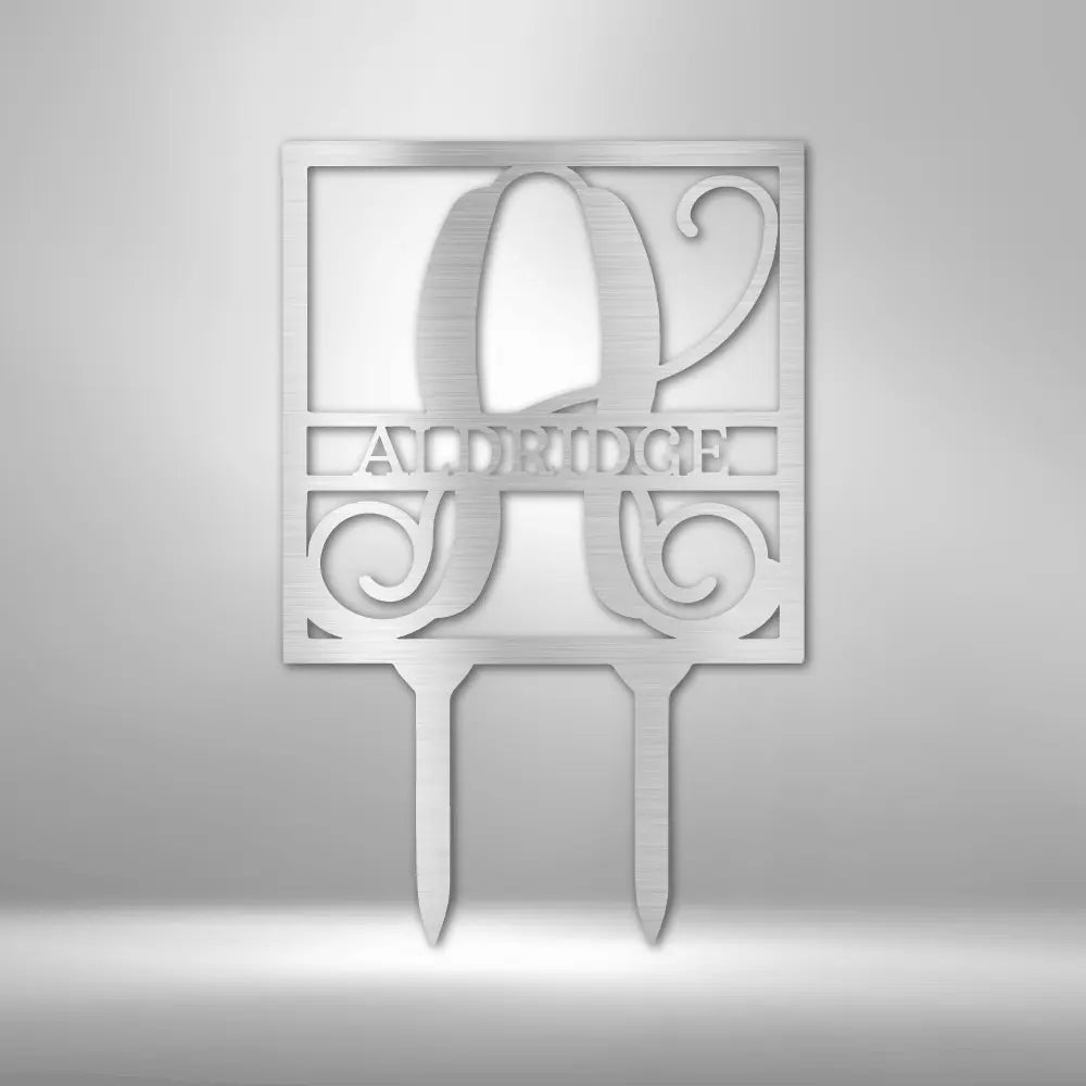 Square Stake Monogram - Steel Sign - USA Metal Signs