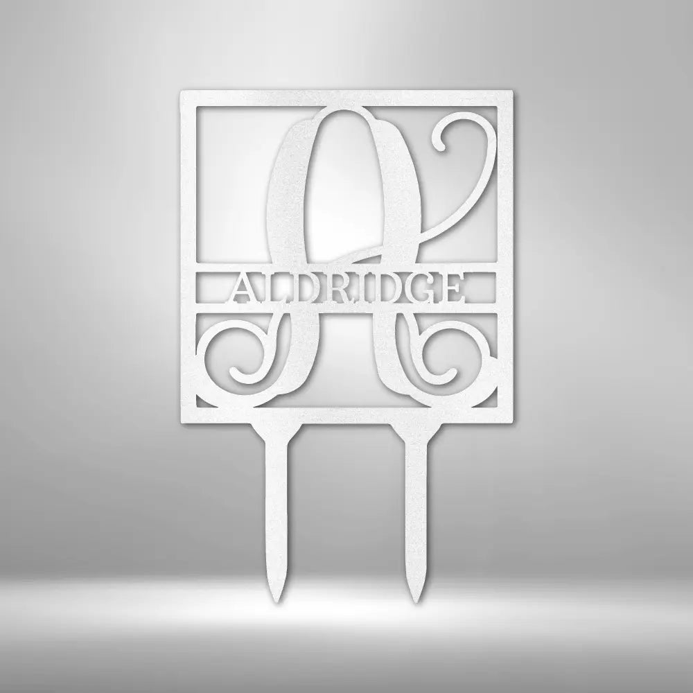 Square Stake Monogram - Steel Sign - USA Metal Signs